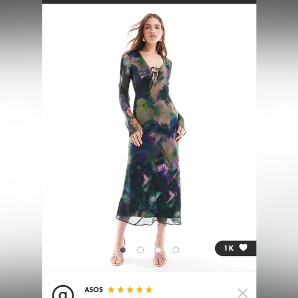 ASOS FLORAL MAXI NWT dress - Picture 2 of 4